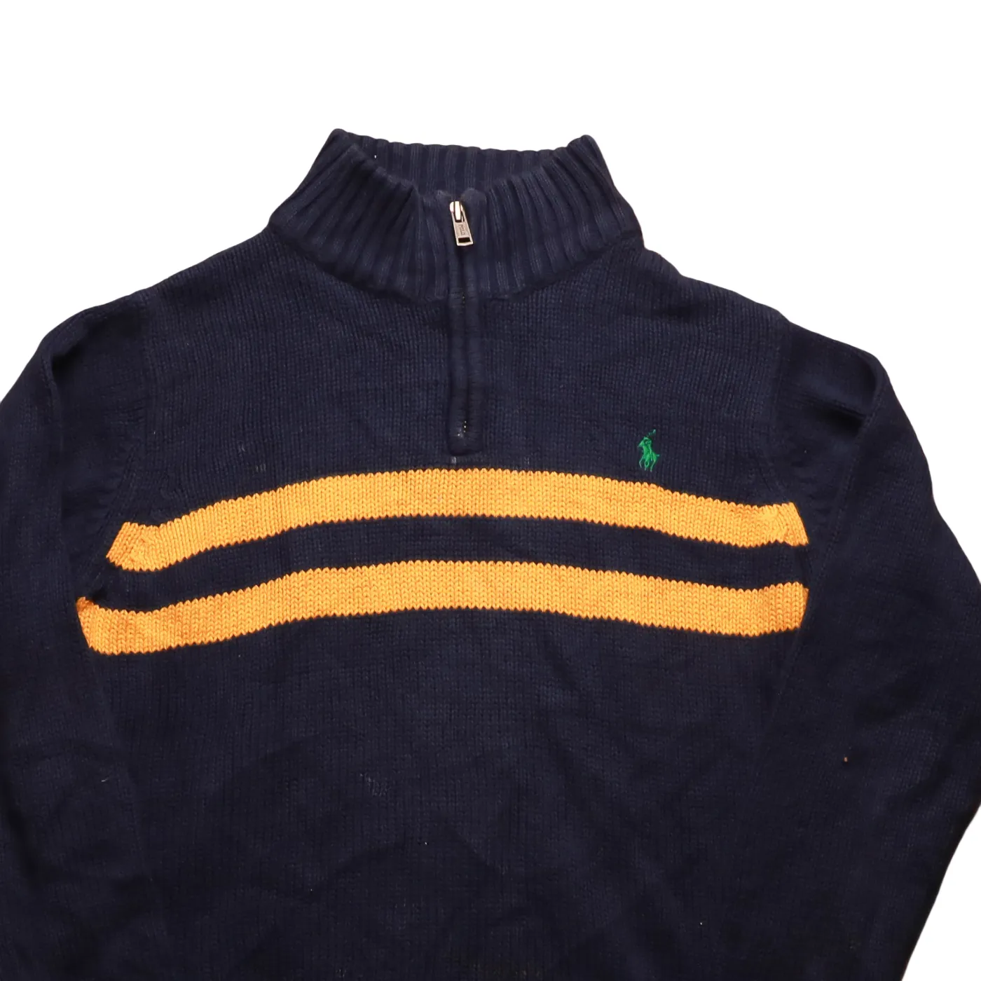 Ralph Lauren Kids 1/4 Zip Knitwear Jumper Blue Age 7Y
