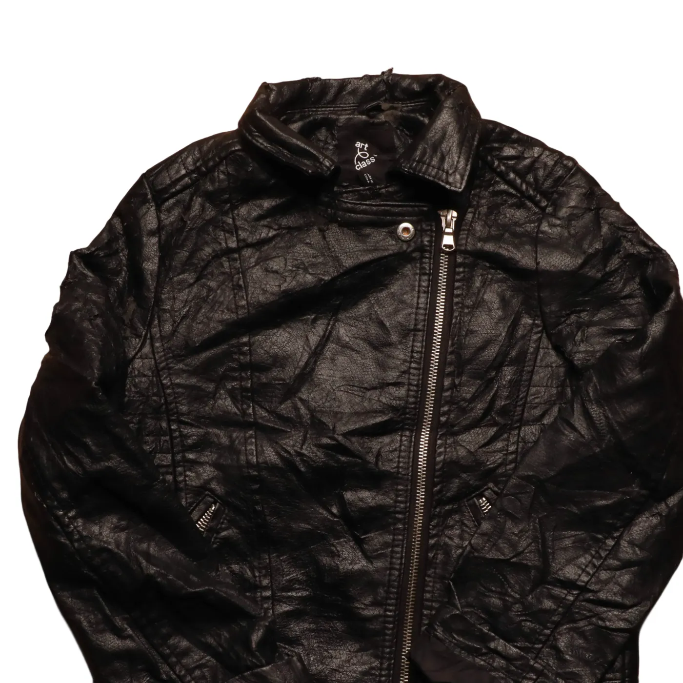 Art Class Kids Leather Jacket Black Age 5Y