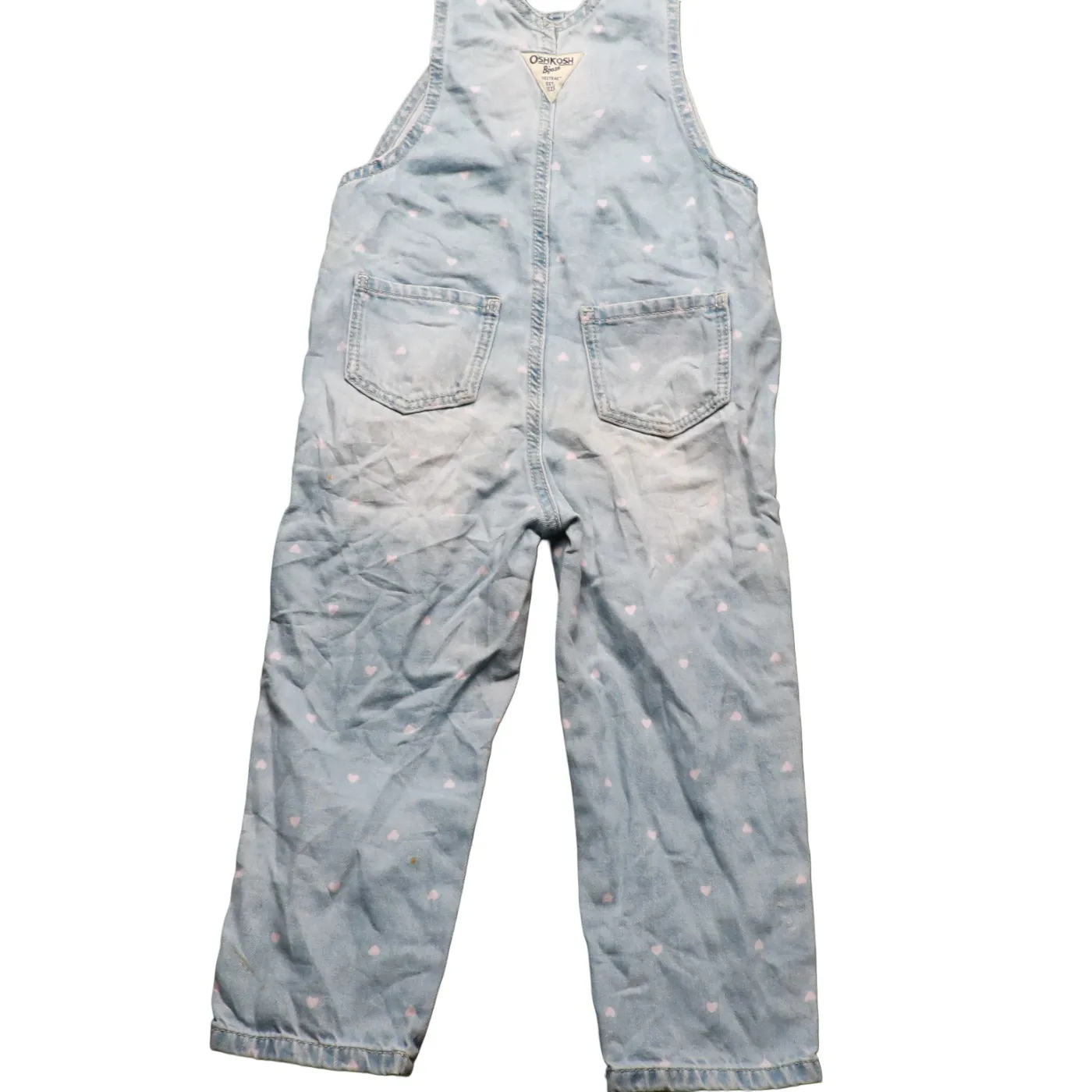 OshKosh Kids Heart Dungarees Blue Age 4Y