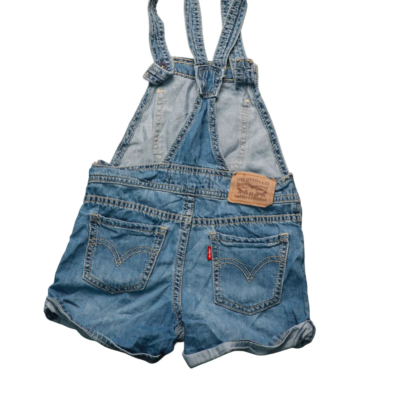 Levis Kids Shortall Dungarees Blue Age 4-5Y