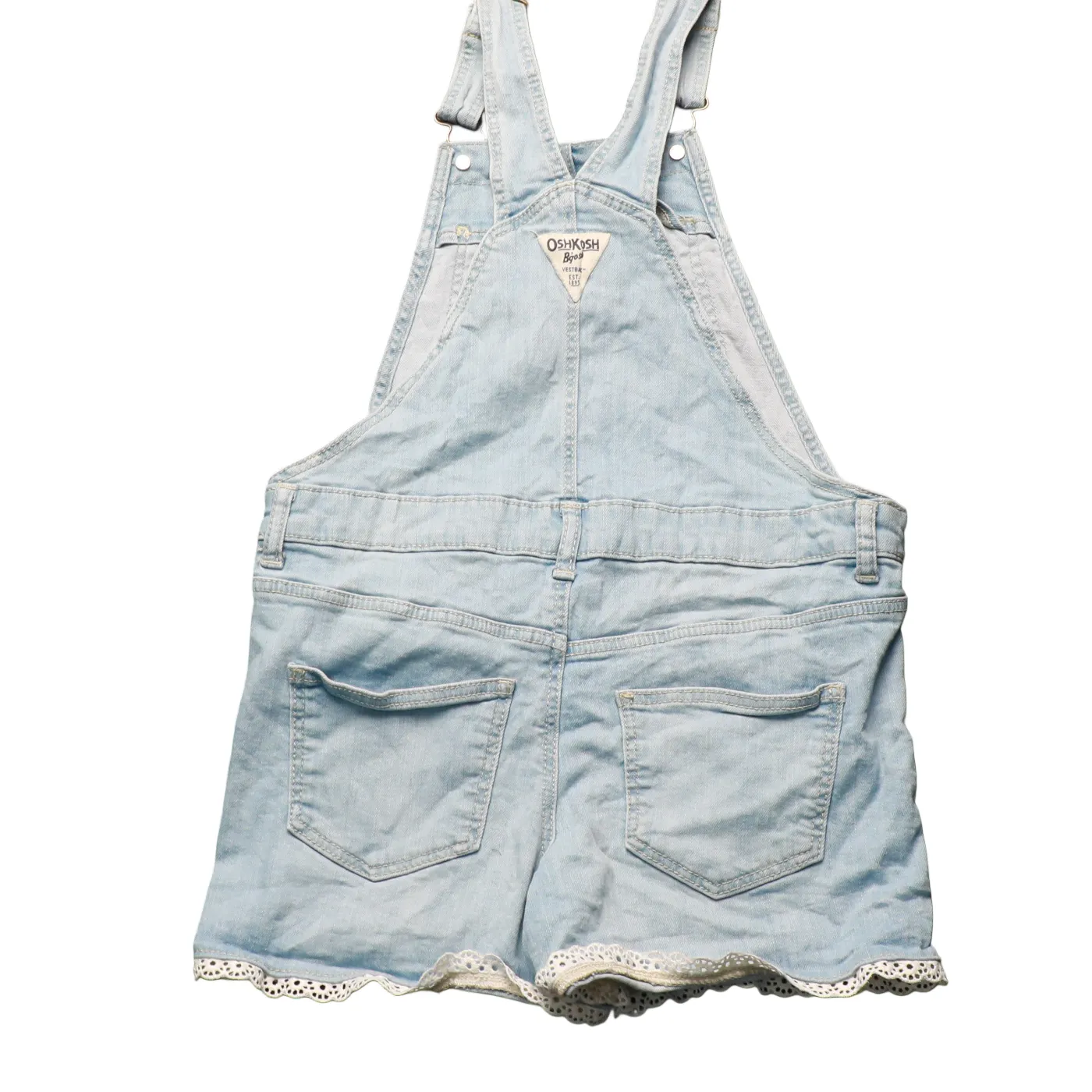 OshKosh Kids Shortall Dungarees Blue Age 7Y