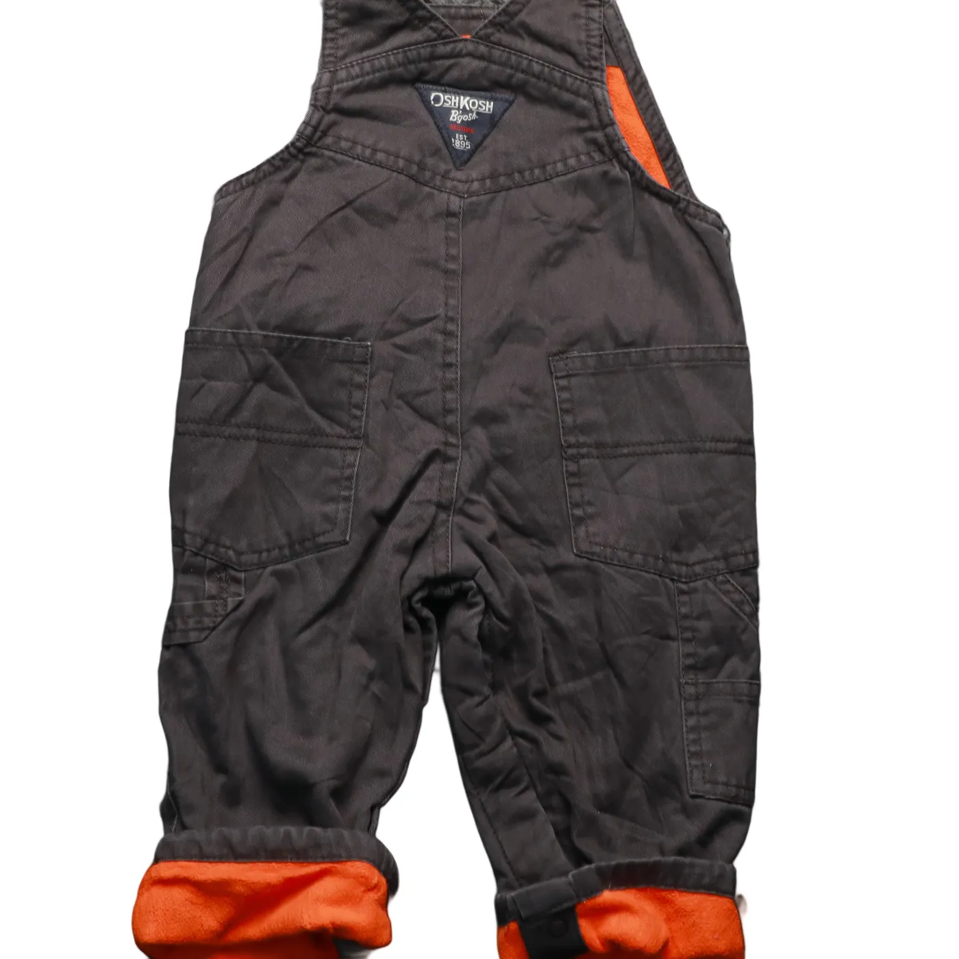 OshKosh Kids Fleece Lined Dungarees Brown Age 12M