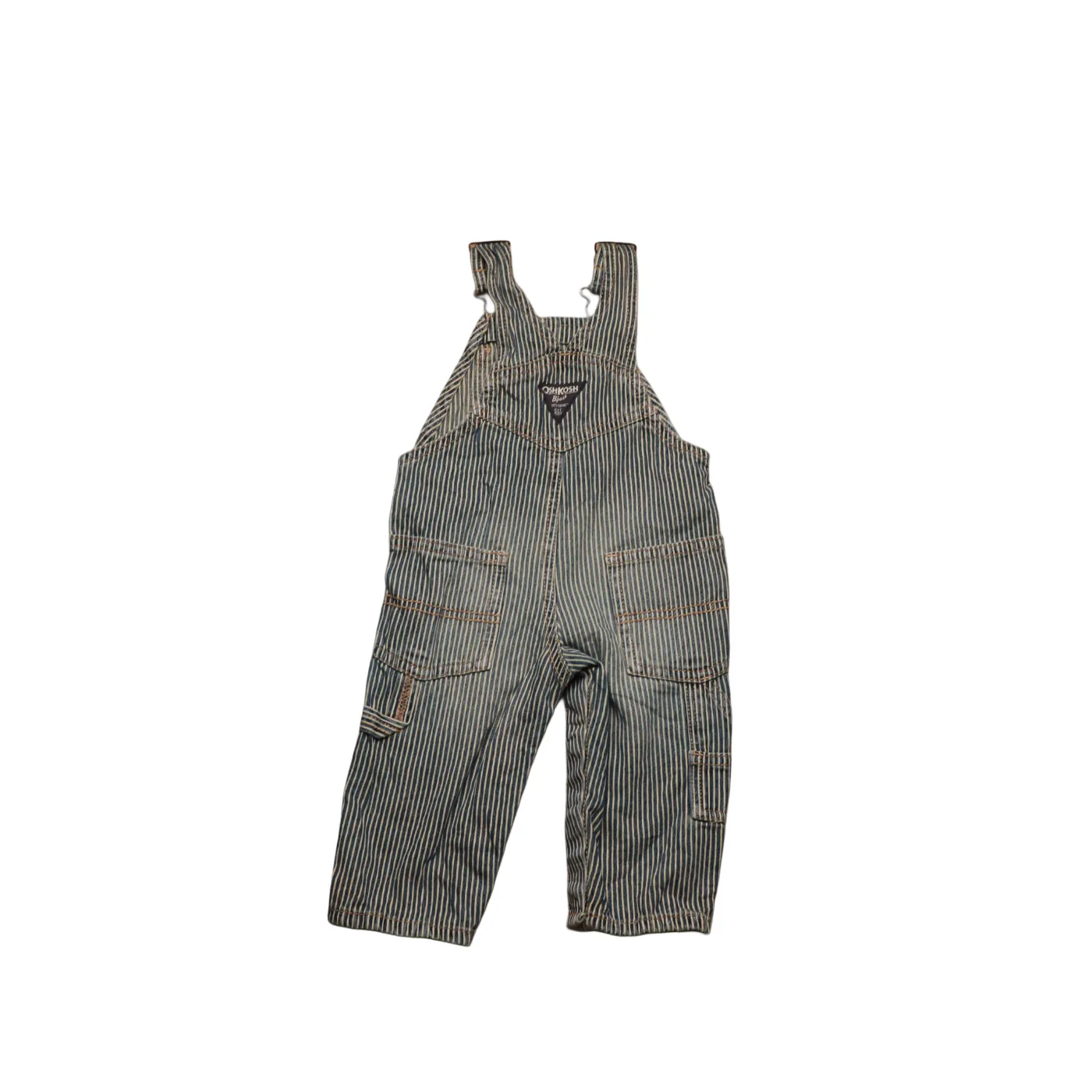 OshKosh Kids Stripe Dungarees Mulit Age 9M