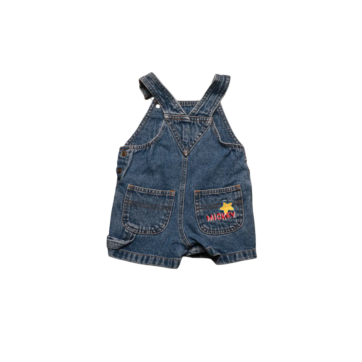 Disney Kids Embroidered Logo Dungarees Blue Age 6M
