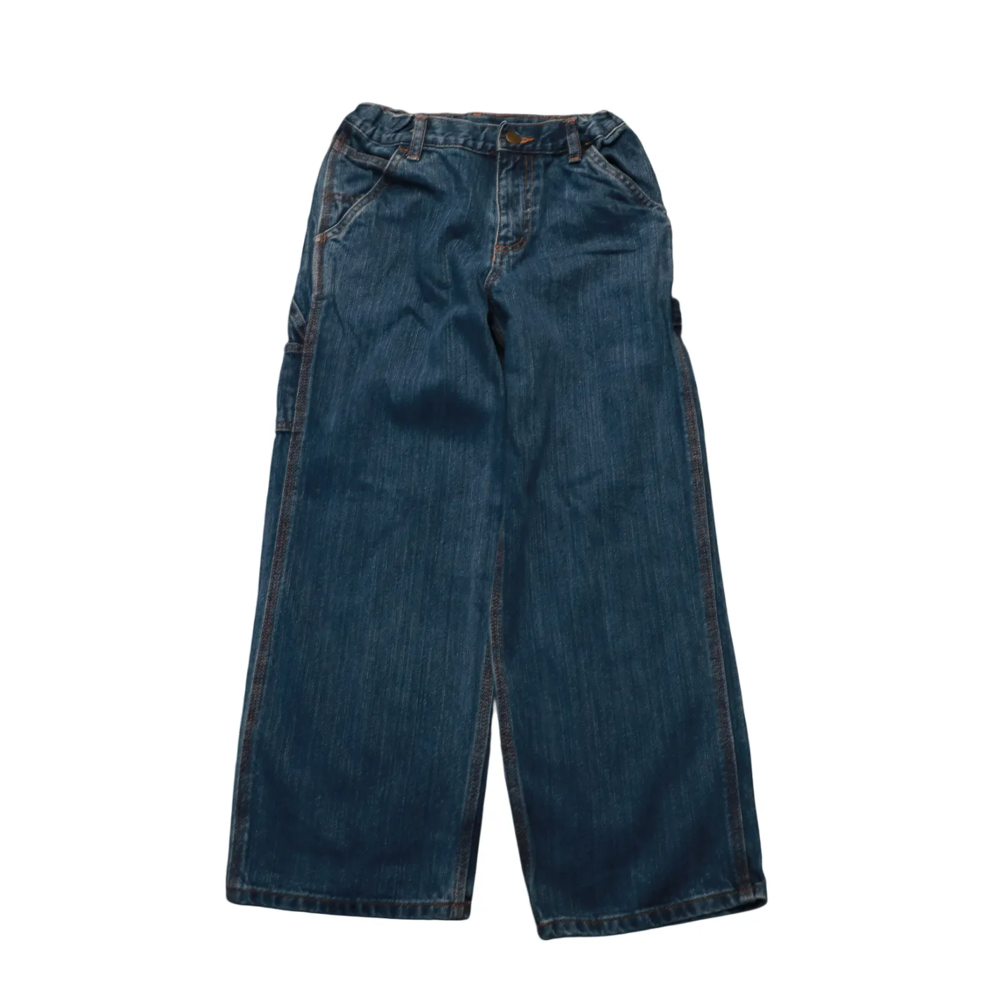 Carhartt Kids Denim Carpenter Trousers Blue Age 10Y