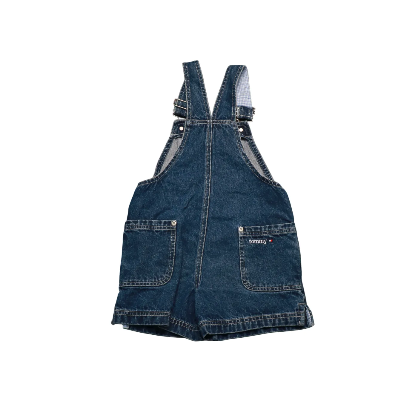 Tommy Hilfiger Kids Denim Shortall Dungarees Blue Age 6Y