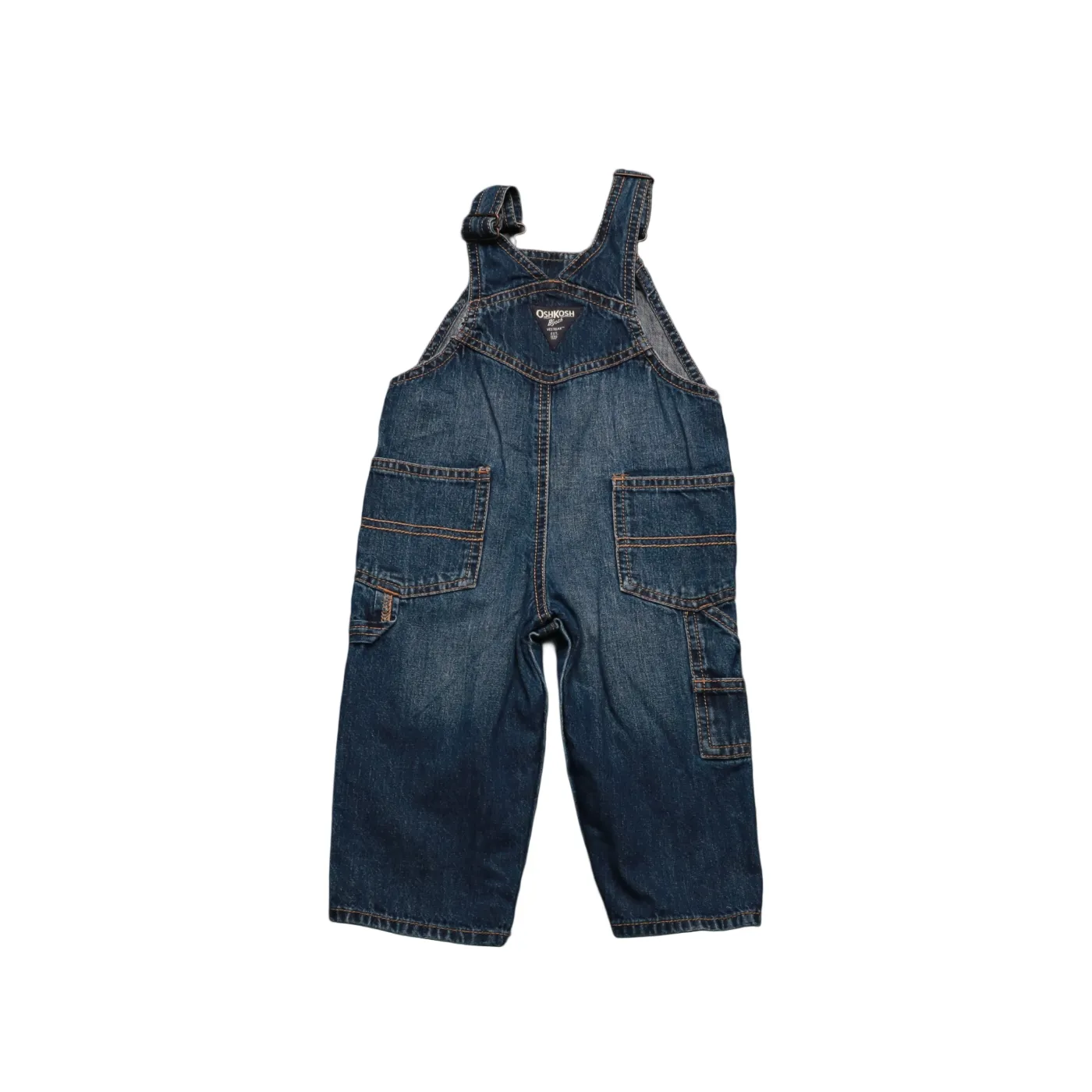 OshKosh Kids Big Print Dungarees Blue Age 12M
