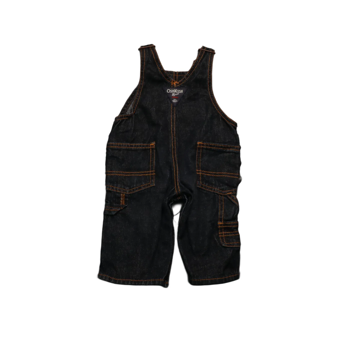OshKosh Kids Denim Dungarees Black Age 3M
