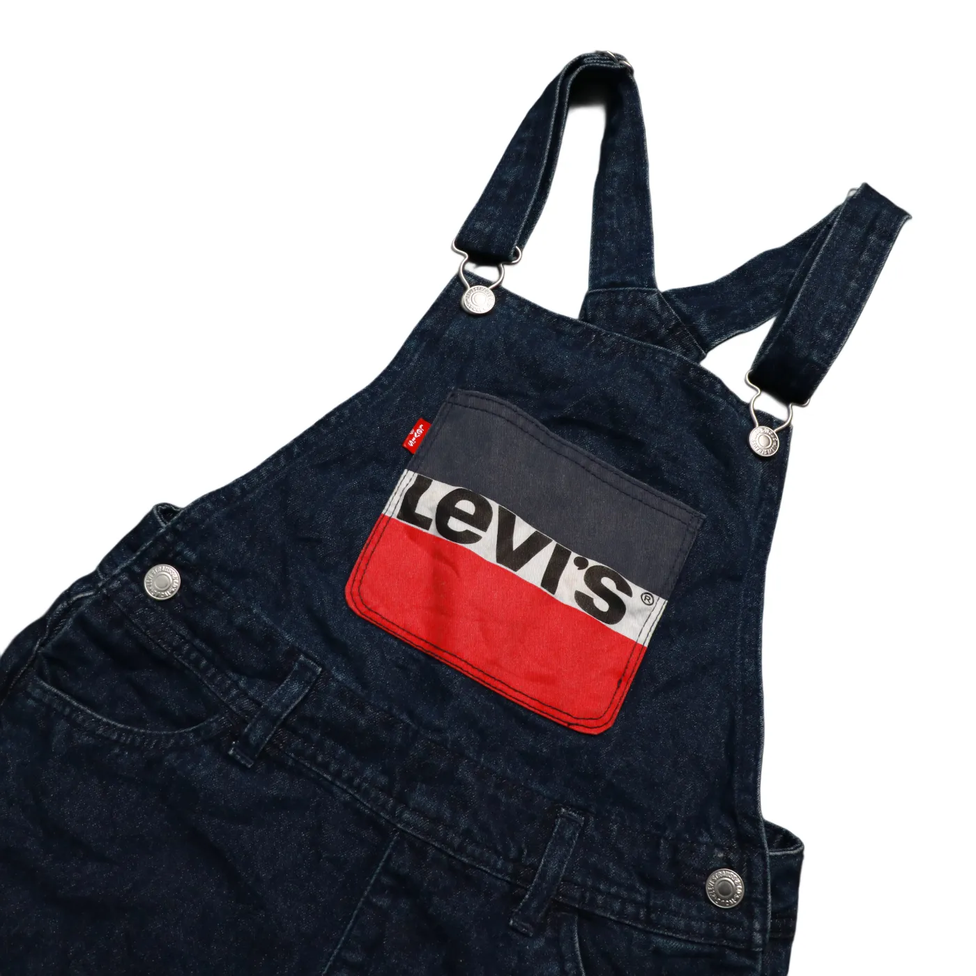 Levi's Kids Big Logo Shortalls Dungarees Blue Age 9-10Y