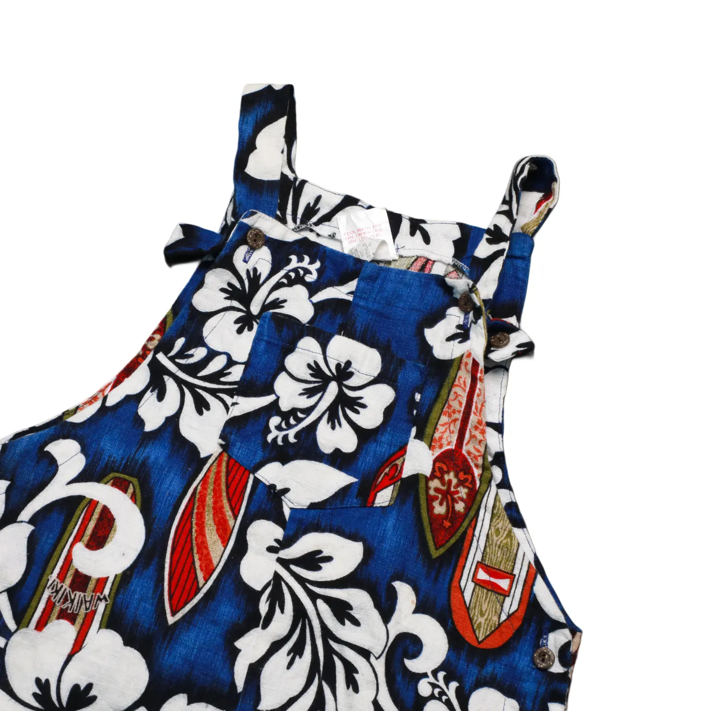 Unbranded Kids Flower Print Shortalls Dungarees Multi Age 6Y