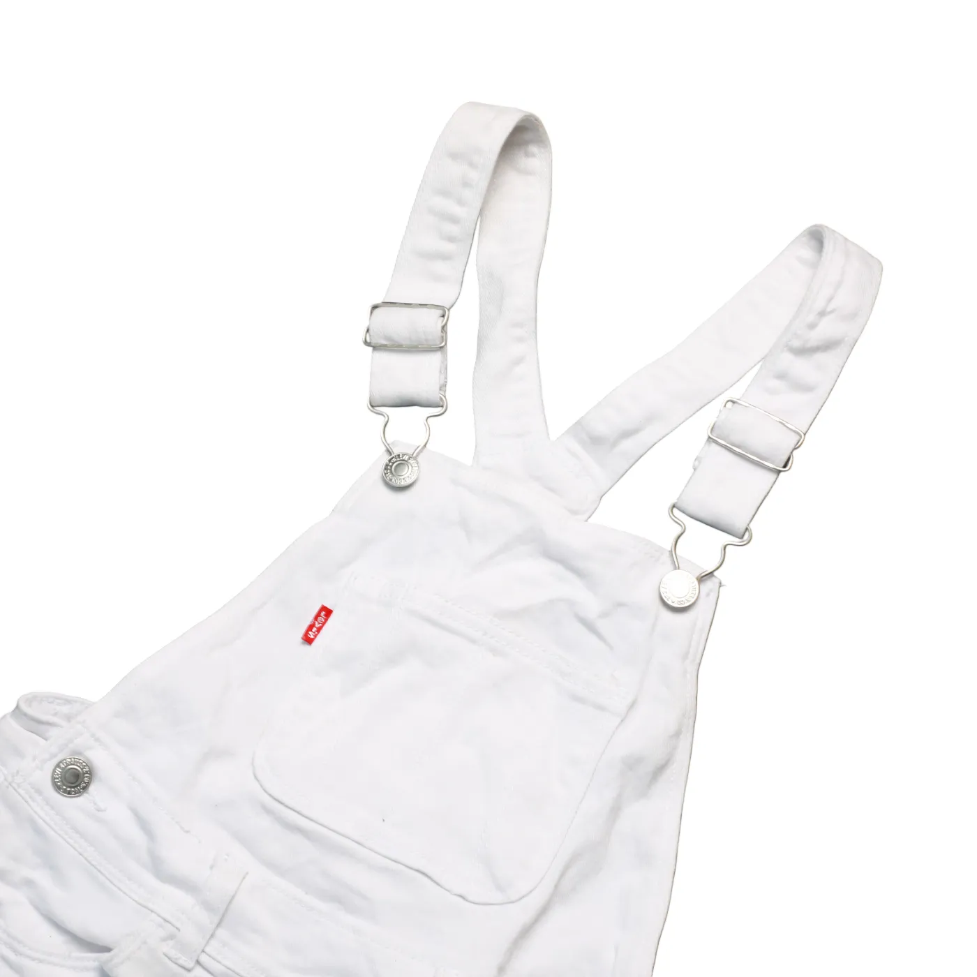 Levi's Kids Shortalls Dungarees White Age 7Y