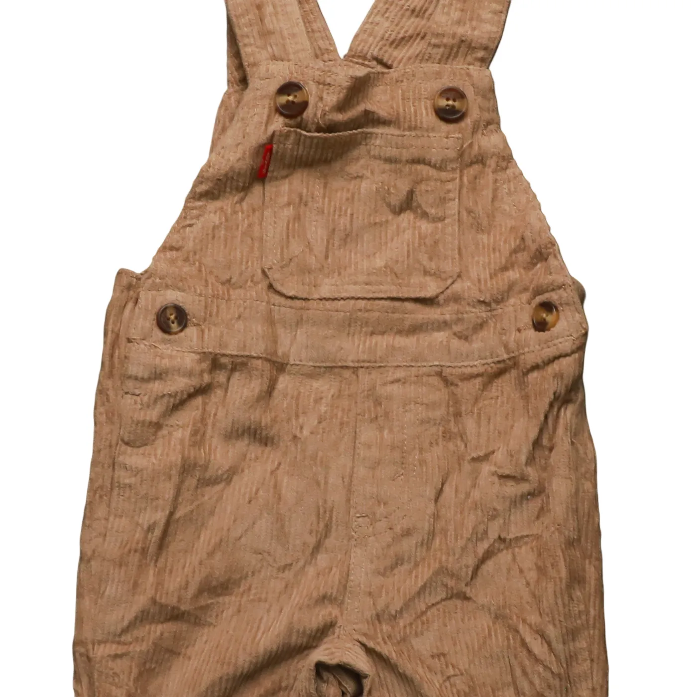 Levi Kids Corduroy Dungaree Beige Age 12M
