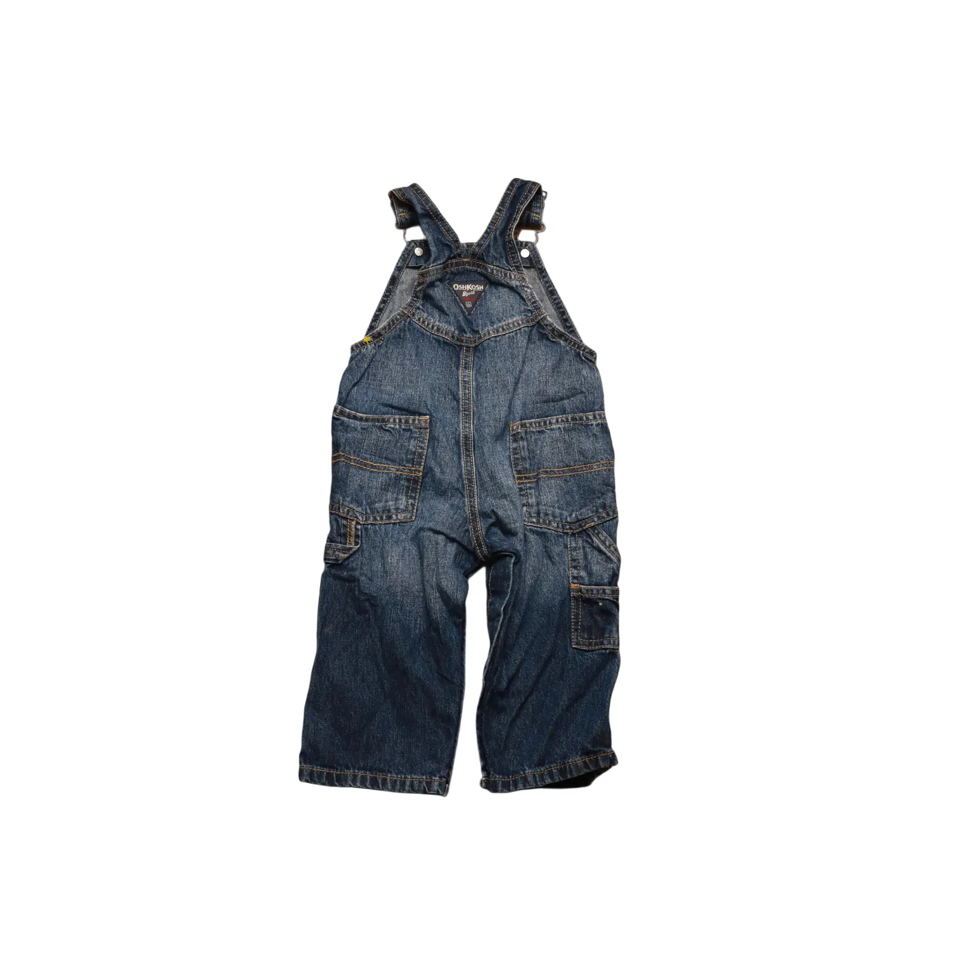OshKosh Kids Denim Big Logo Dungarees Blue Age 12M