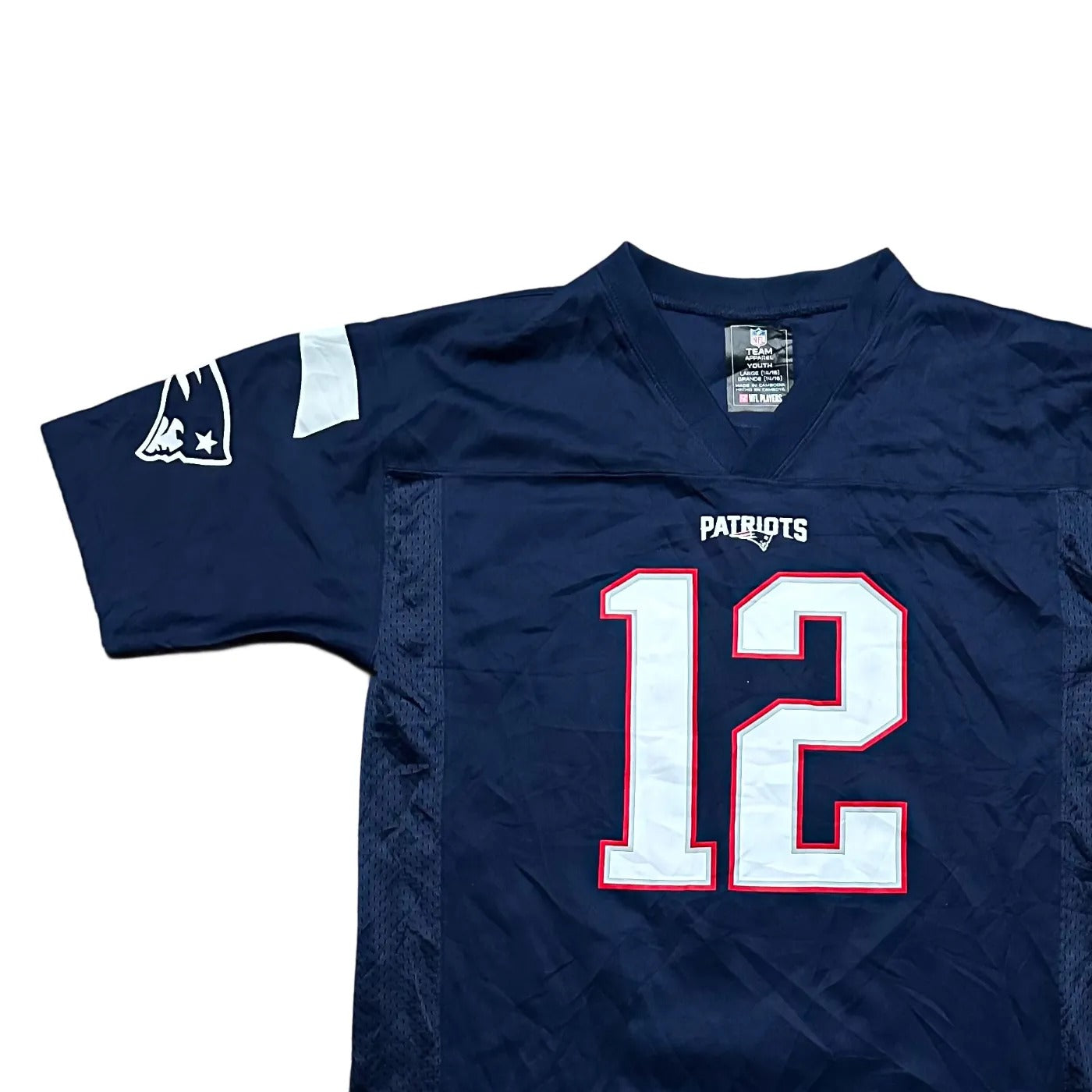 NFL Team Apparel Kids New England Patriots #12 – NFL (Tom Brady) Jersey Blue Age 14-16Y