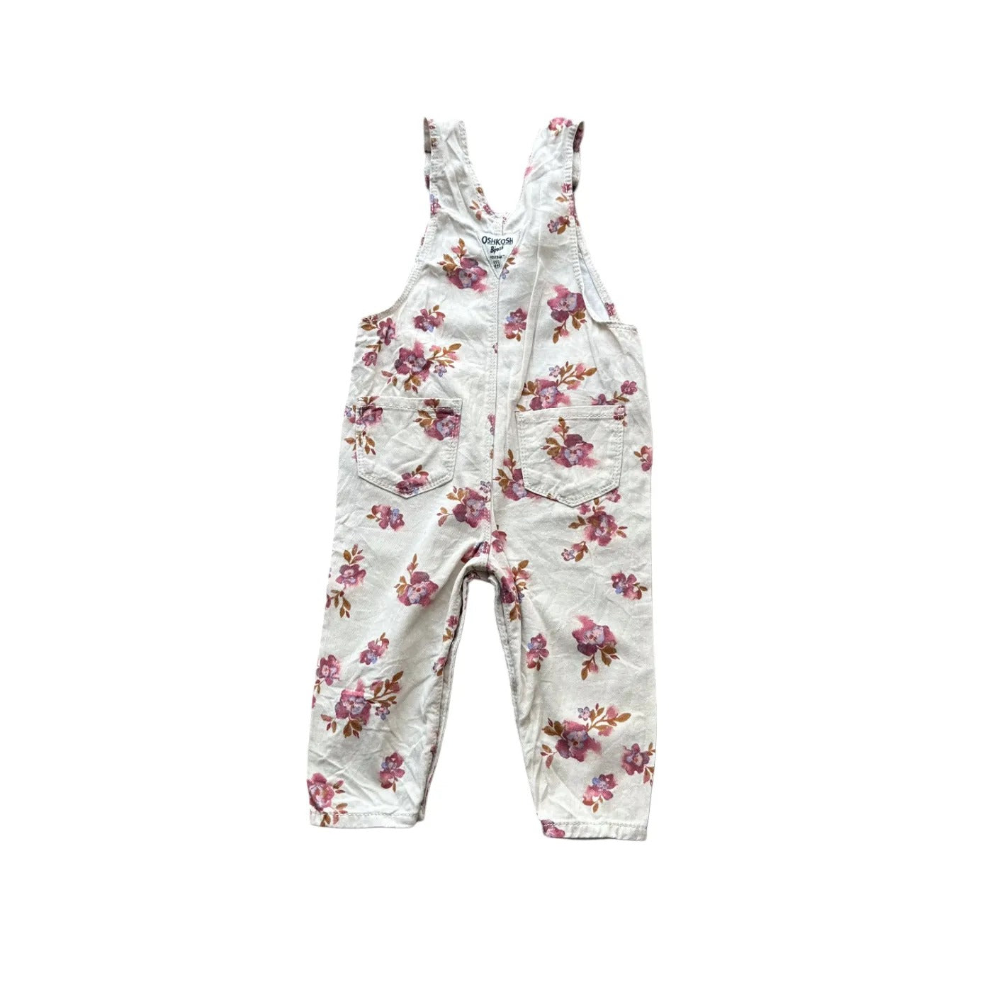 Oshkosh Kids Girls Floral Print Dungarees Multicolour Age 12M