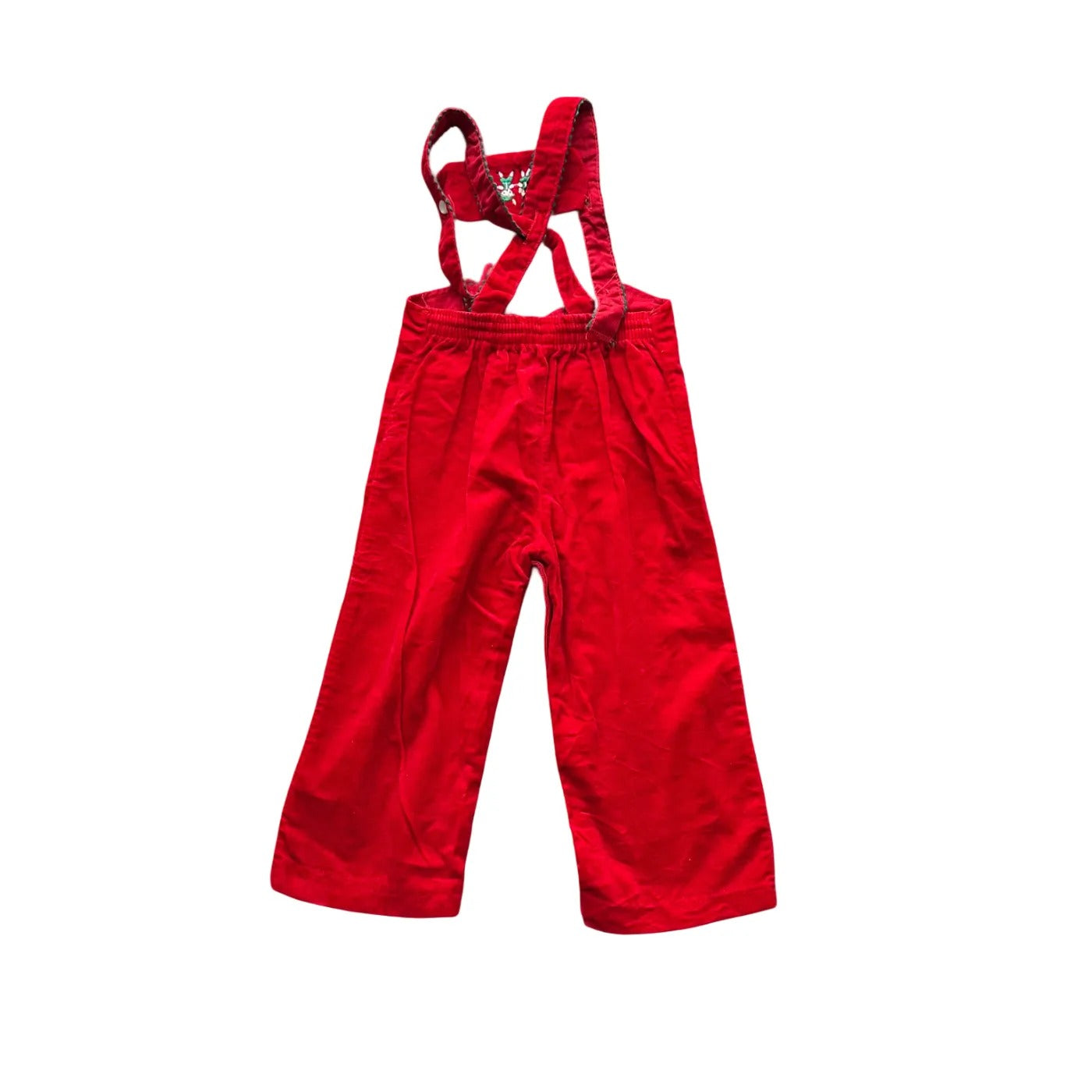 Unbranded Kids Girls Oriental Dungarees Red Age 24M