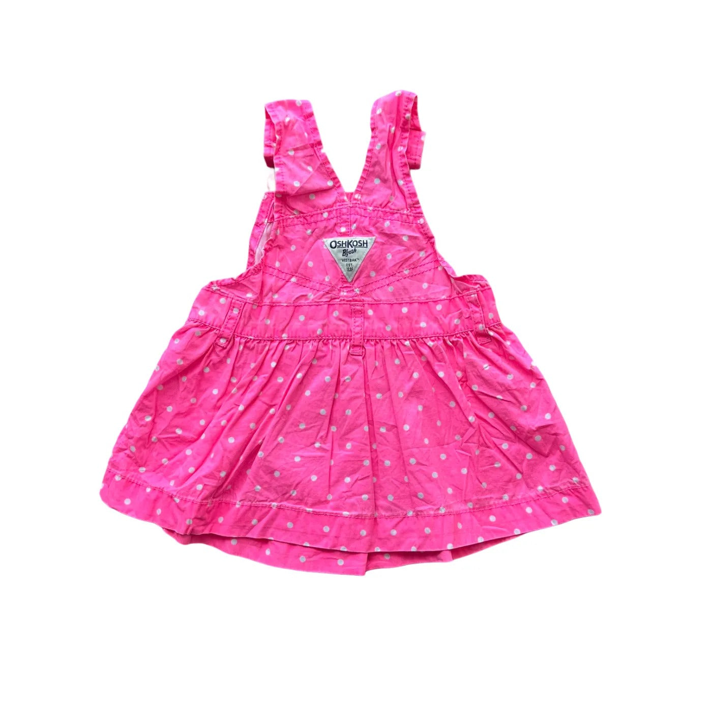 Oshkosh Kids Girls Polka Dots Dress Dungarees Pink Age 9M