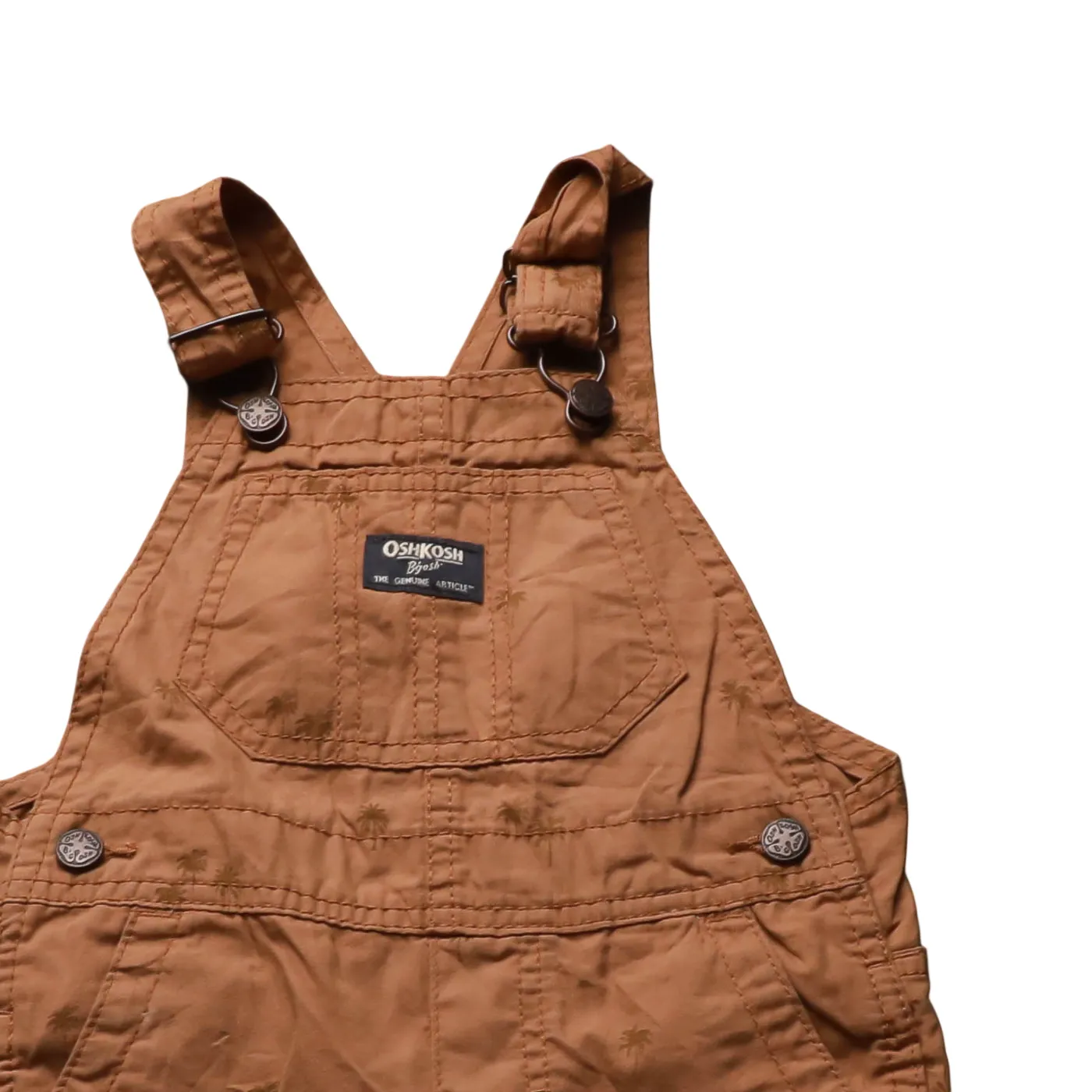 OshKosh Kids Shortall Dungarees Brown Age 18M