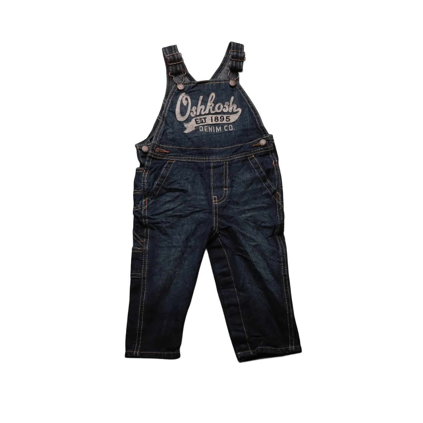 OshKosh Kids Big Logo Dungaree Blue Age 18M