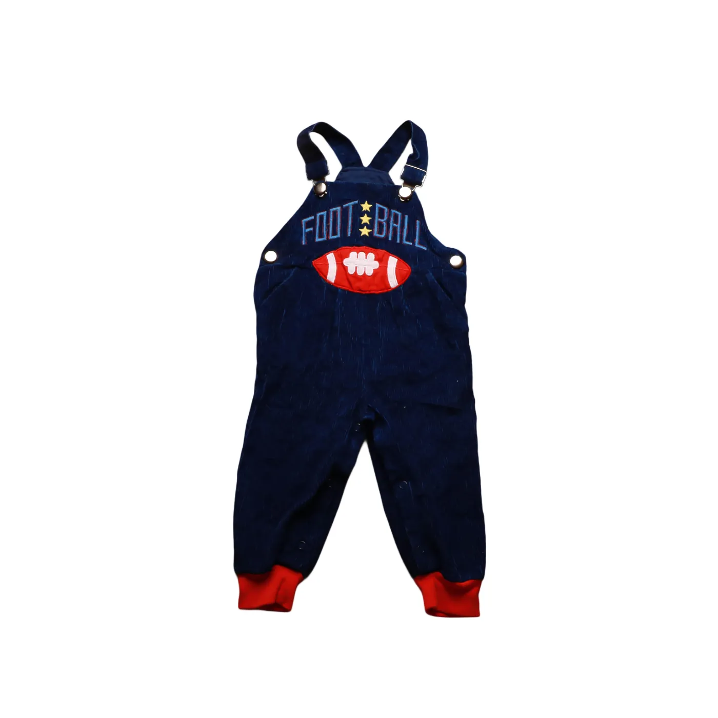 Unbranded Kids Football Corduroy Dungaree Blue Age 18M