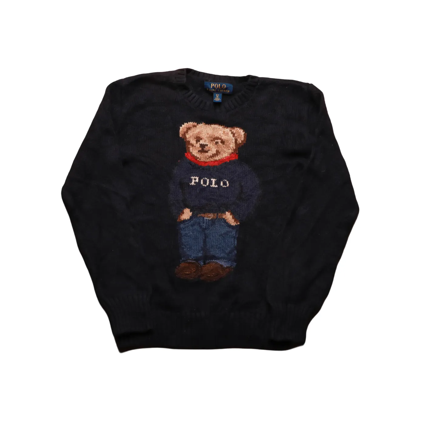 Ralph Lauren Kids Bear Knitwear Jumper Blue 8Y