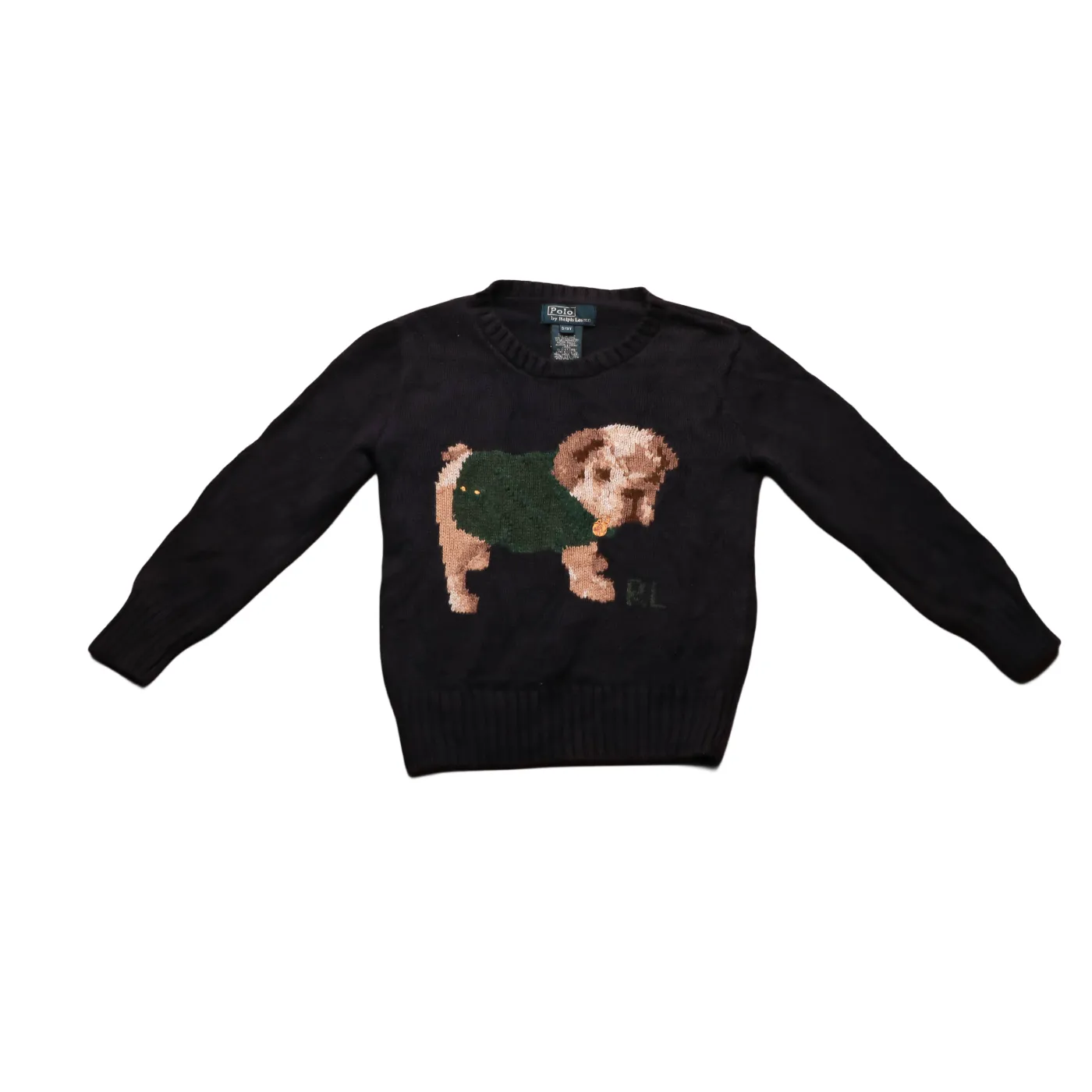 Ralph Lauren Kids Dog Knitwear Jumper Blue 3T
