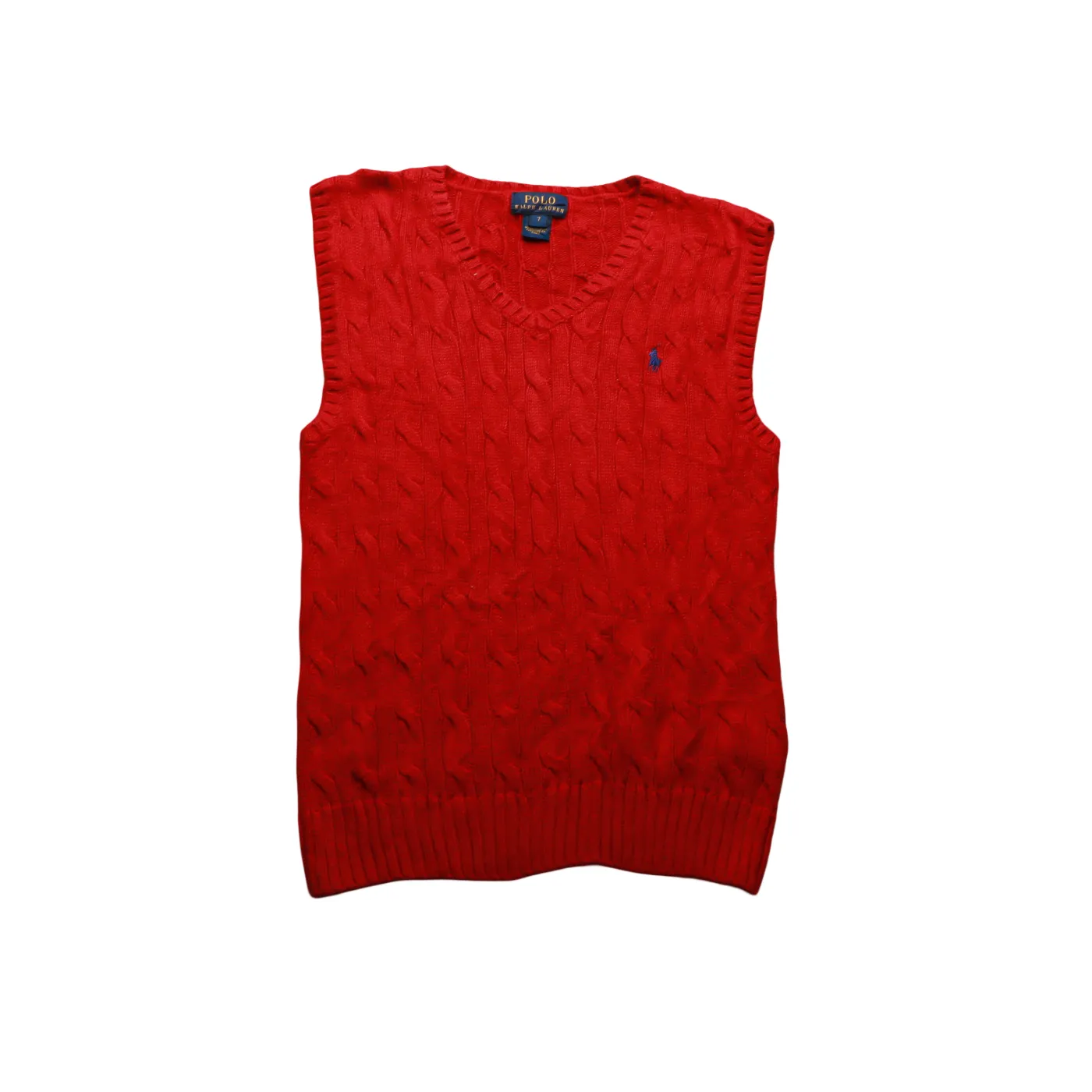 Ralph Lauren Kids Knitwear Vest Red Age 7Y