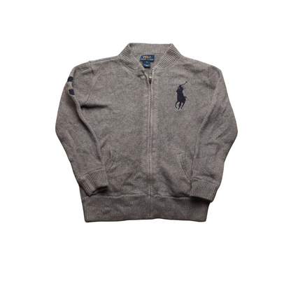 Ralph Lauren Kids Full Zip Knitwear Cardigan Grey Age 7Y
