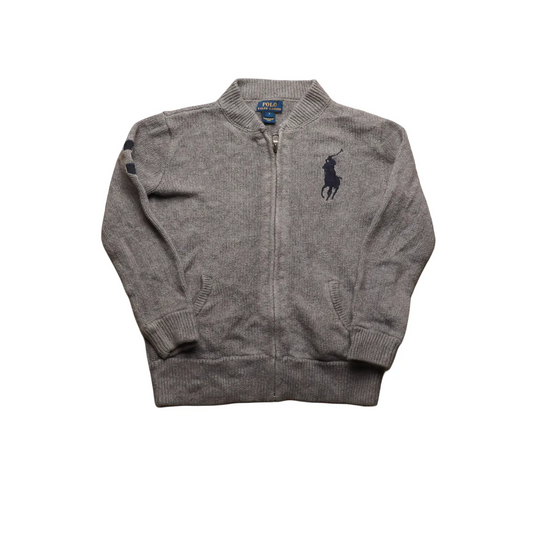 Ralph Lauren Kids Full Zip Knitwear Cardigan Grey Age 7Y