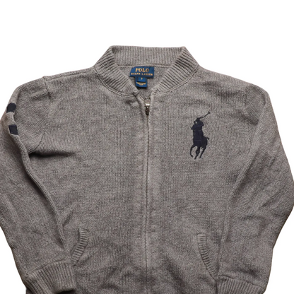 Ralph Lauren Kids Full Zip Knitwear Cardigan Grey Age 7Y