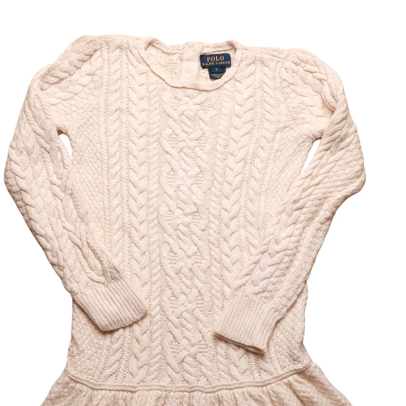 Ralph Lauren Kids Knitwear Dress Cream Age 6Y