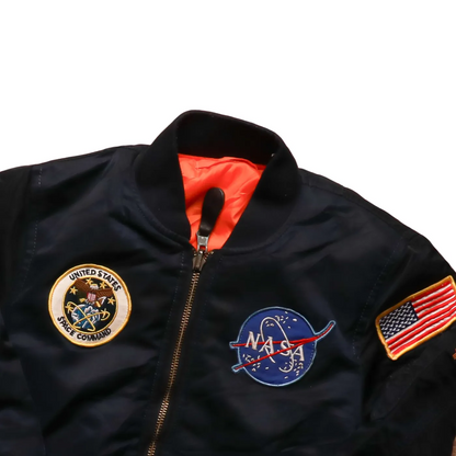 Unbranded Kids Nasa Bomber Jacket Blue Age 6-7Y