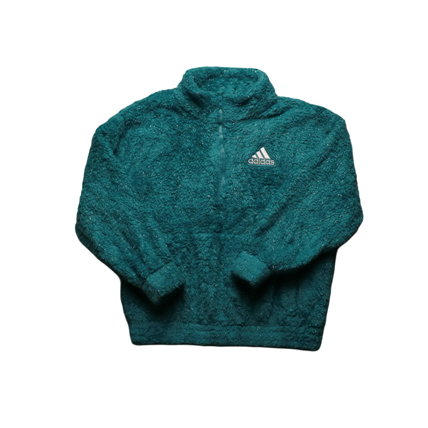 Adidas Kids Fleece Jacket Green Age 7-8Y