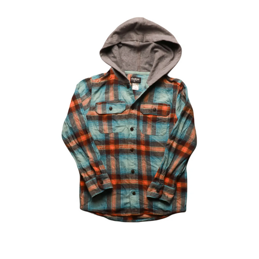 OshKosh Kids Hooded Shirt Multi Age 8Y