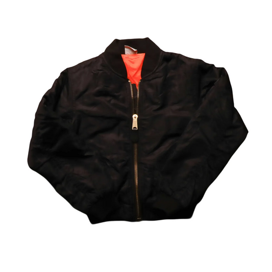Unbranded Kids Bomber Jacket Black Age 7Y