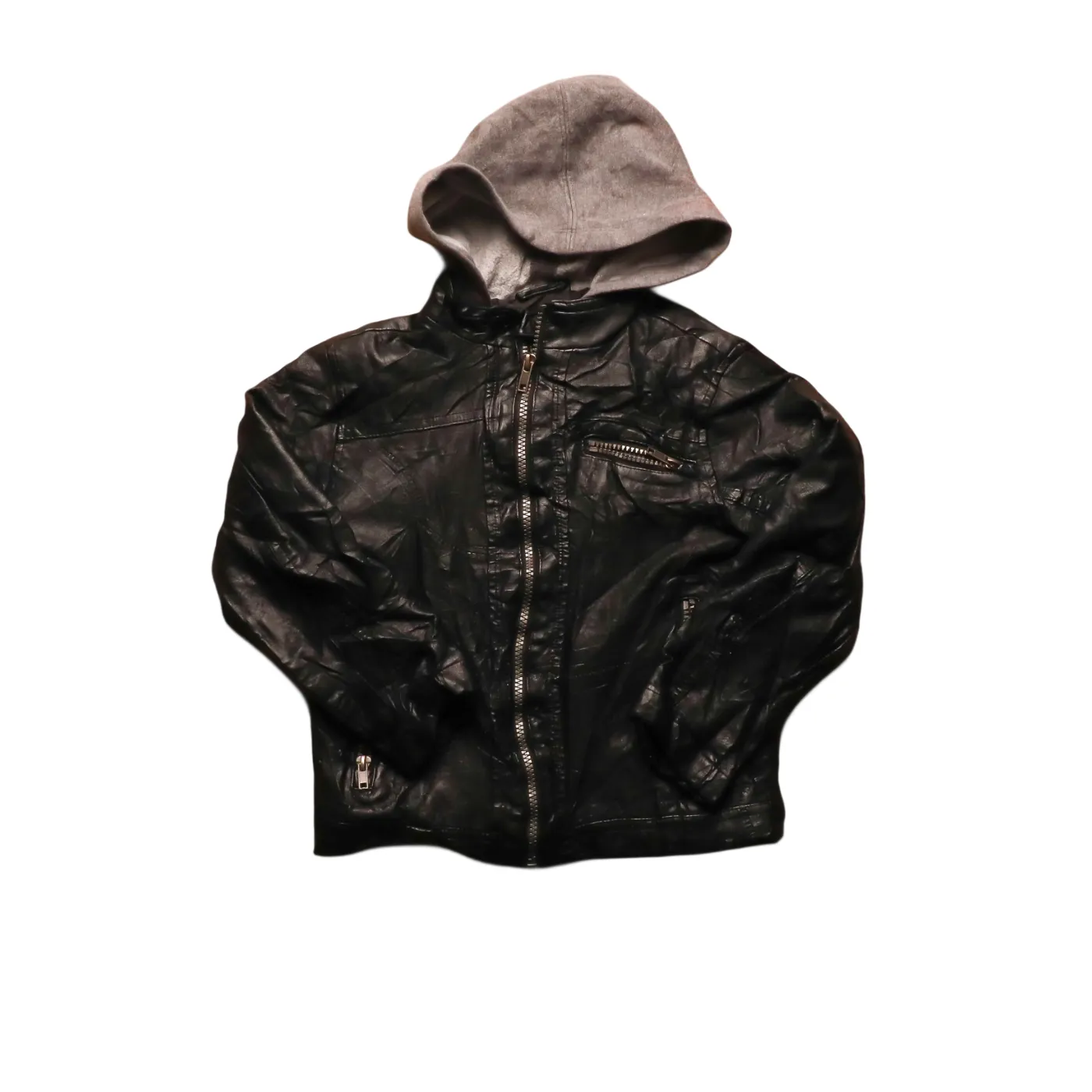 Route 66 Kids Leather Jacket Black Age 6Y