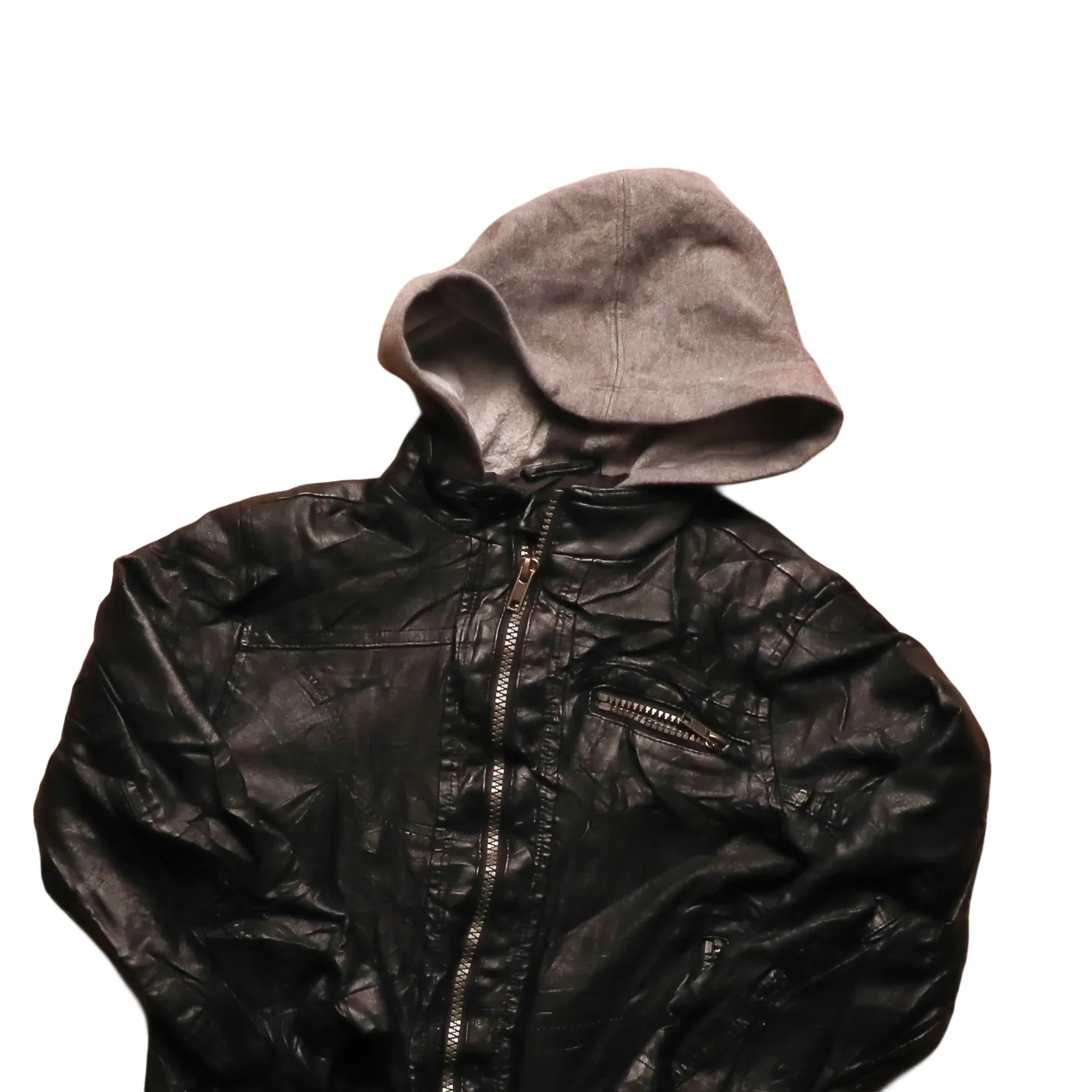 Route 66 Kids Leather Jacket Black Age 6Y