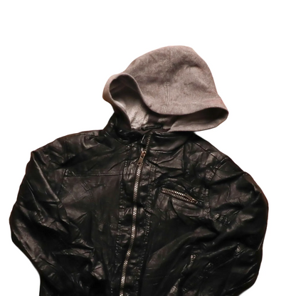 Route 66 Kids Leather Jacket Black Age 6Y