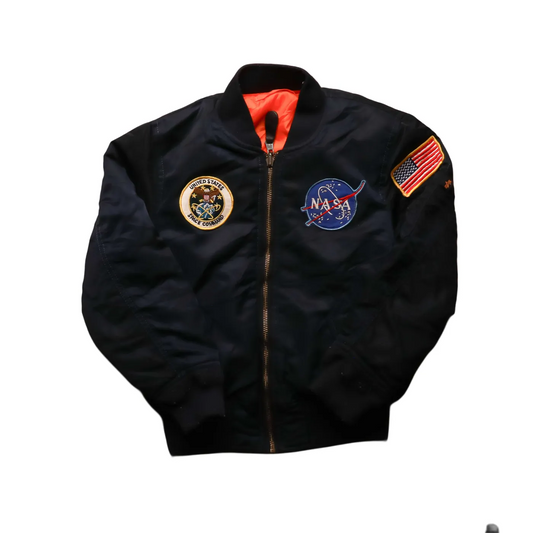 Unbranded Kids Nasa Bomber Jacket Blue Age 6-7Y