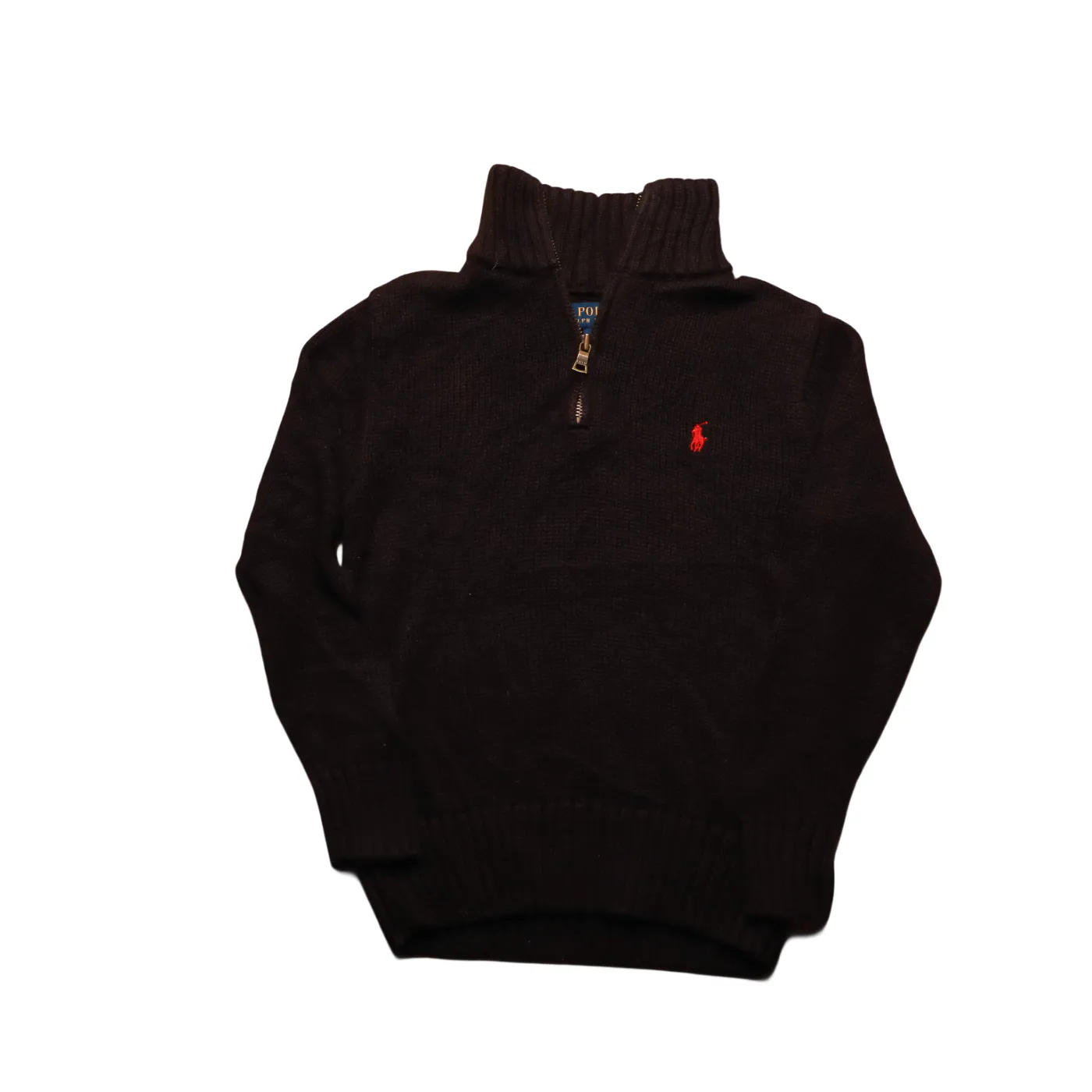 Ralph Lauren Kids 1/4 Zip Knitwear Jumper Black Age 6Y