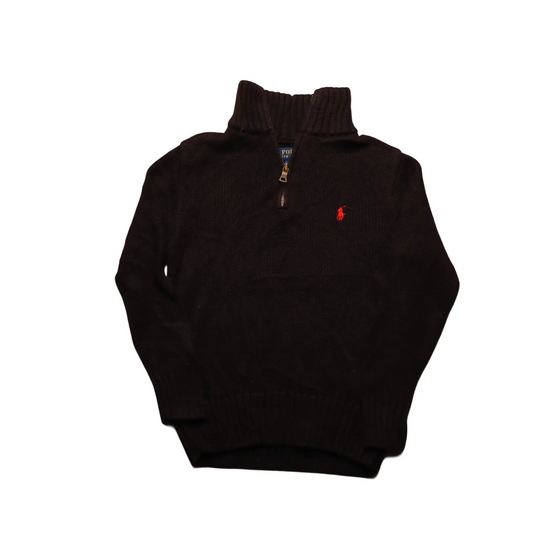 Ralph Lauren Kids 1/4 Zip Knitwear Jumper Black Age 6Y