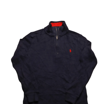 Ralph Lauren Kids 1/4 Zip Knitwear Jumper Blue Age 6Y