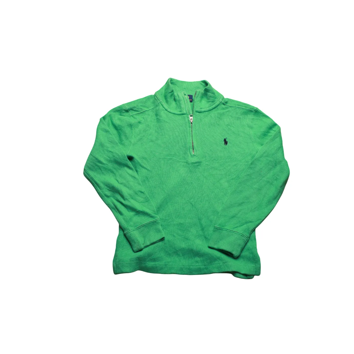 Ralph Lauren Kids 1/4 Zip Knitwear Jumper Green Age 6Y