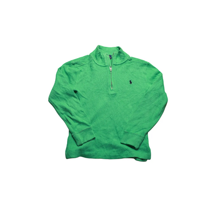 Ralph Lauren Kids 1/4 Zip Knitwear Jumper Green Age 6Y
