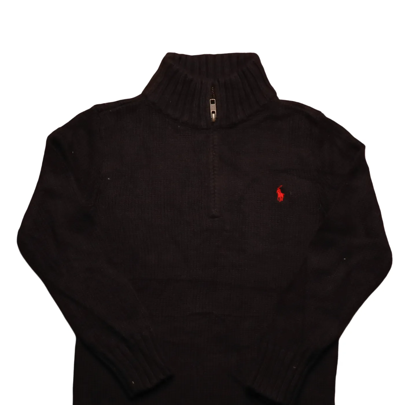 Ralph Lauren Kids 1/4 Zip Knitwear Jumper Black Age 6Y