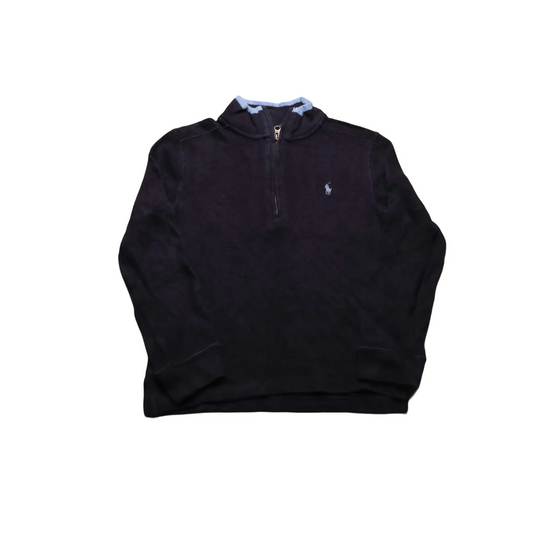 Ralph Lauren Kids 1/4 Zip Knitwear Jumper Blue Age 6Y