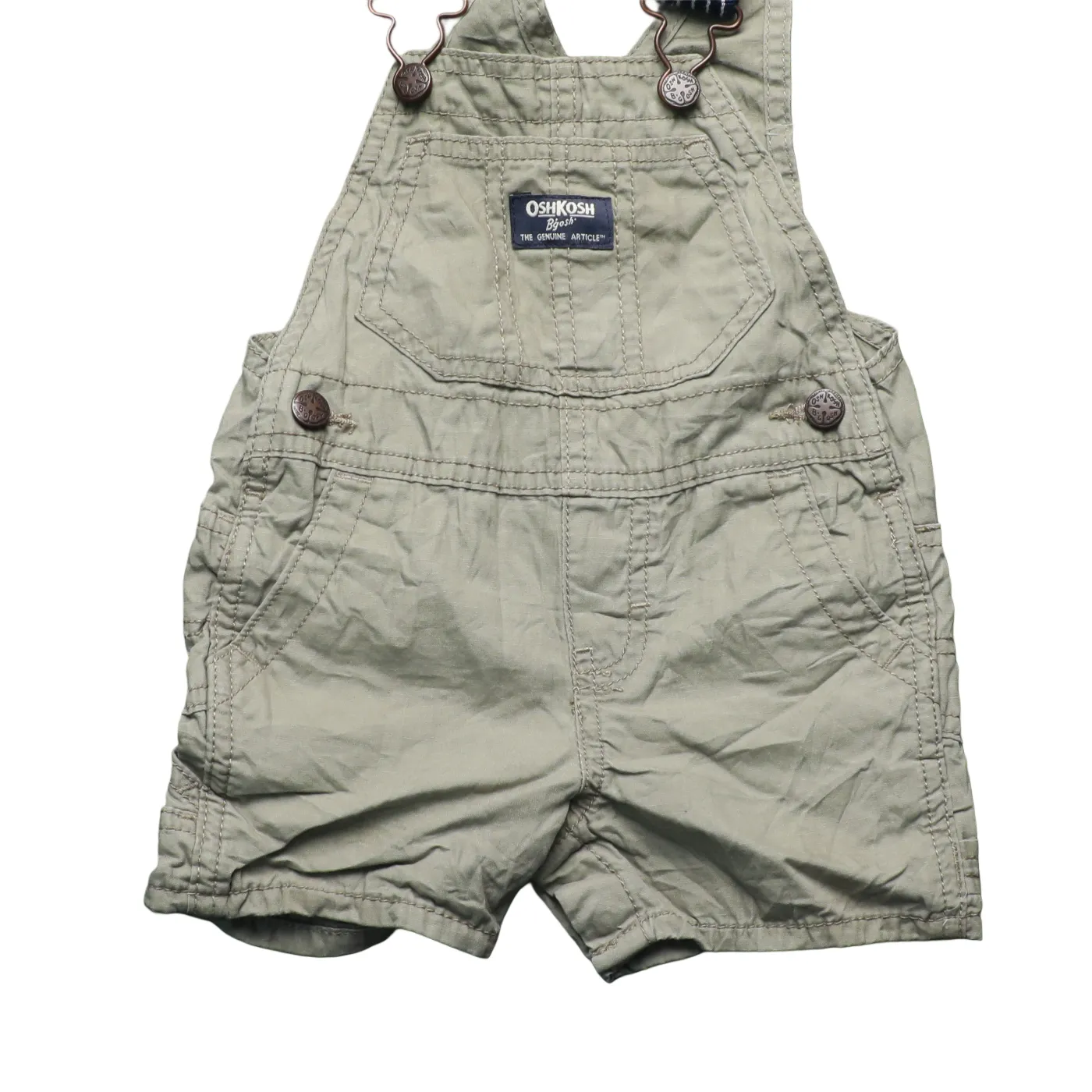 OshKosh Kids Shortall Dungarees Green Age 9M