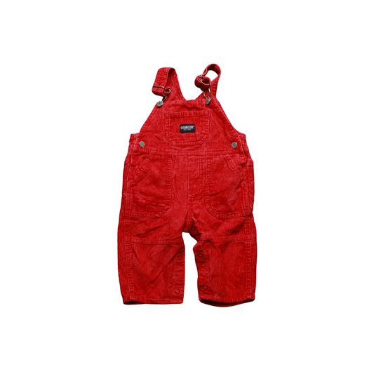 OshKosh Kids Corduroy Dungarees Red Age 6-9M