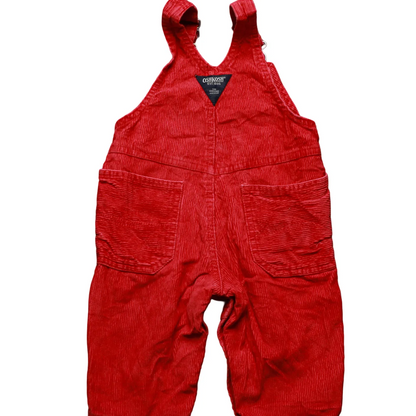 OshKosh Kids Corduroy Dungarees Red Age 6-9M