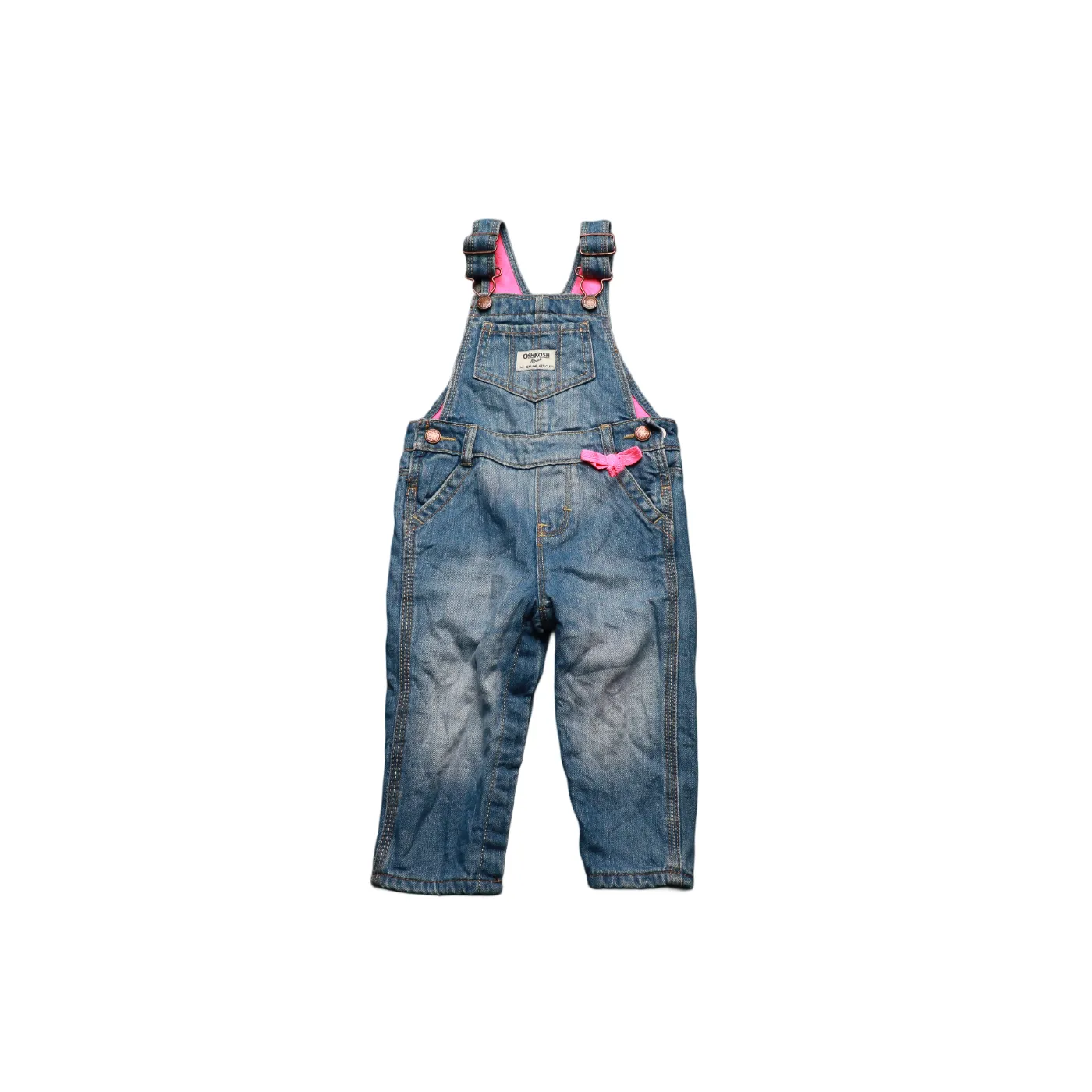 OshKosh Kids Fleece Lined Dungarees Blue Age 12M